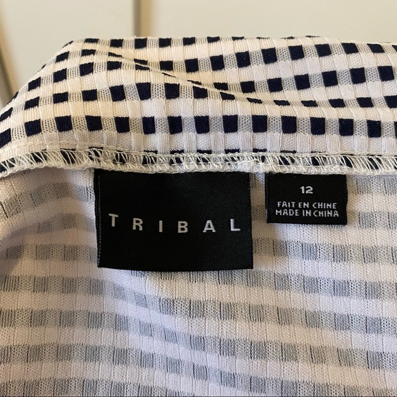 Tribal Checkered Mini Skirt - Picture 3 of 3
